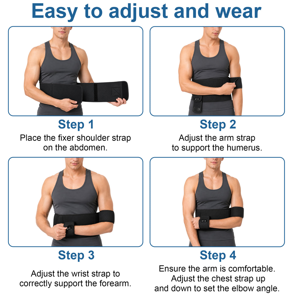 SPRING SEAON Shoulder Immobilizer Arm Sling, Left or Right Arm Brace