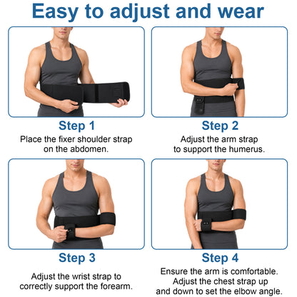 SPRING SEAON Shoulder Immobilizer Arm Sling, Left or Right Arm Brace