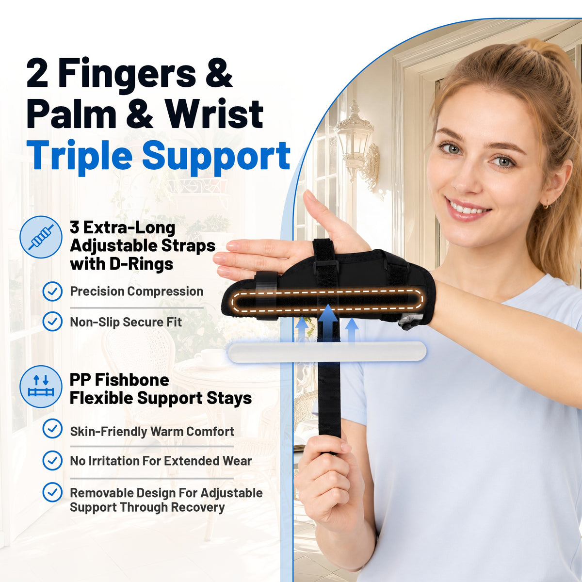 Black finger support
