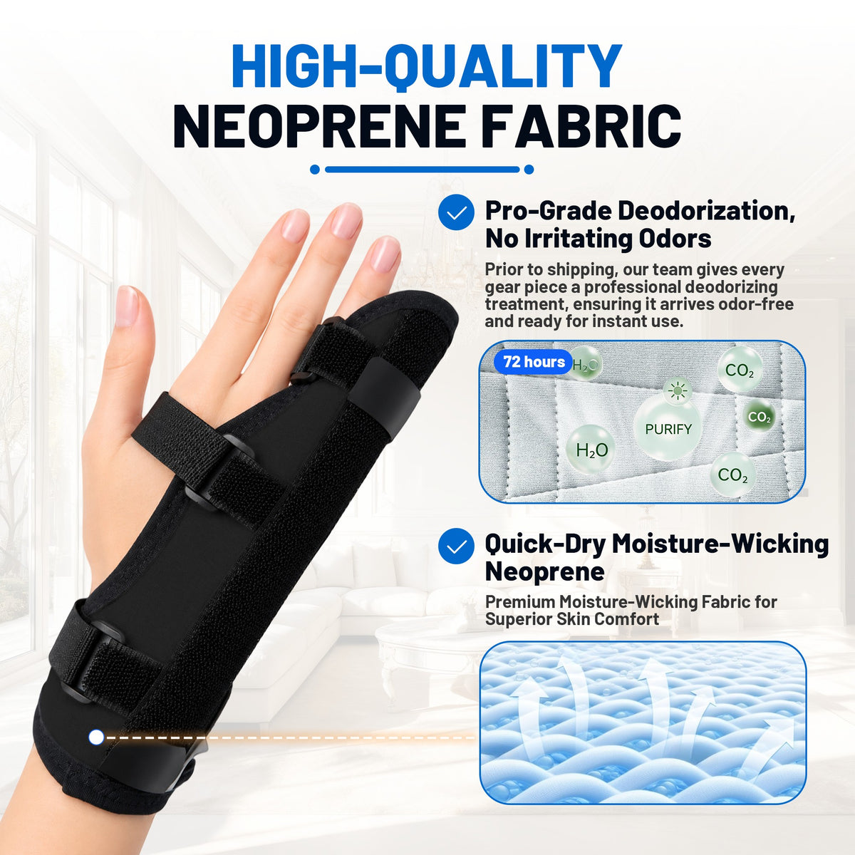 Black finger support