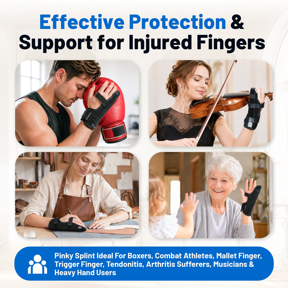 Black finger support