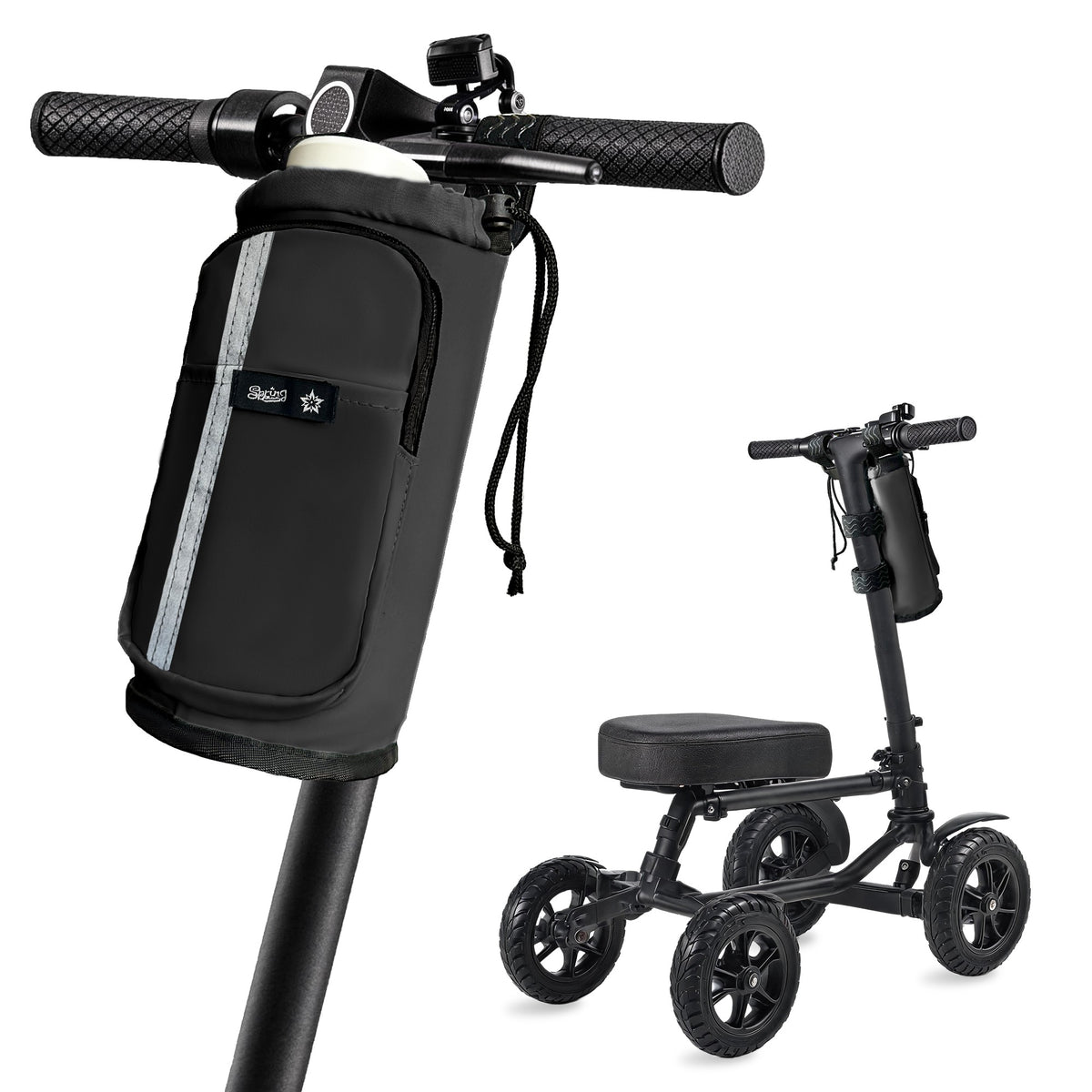 black knee scooter bag