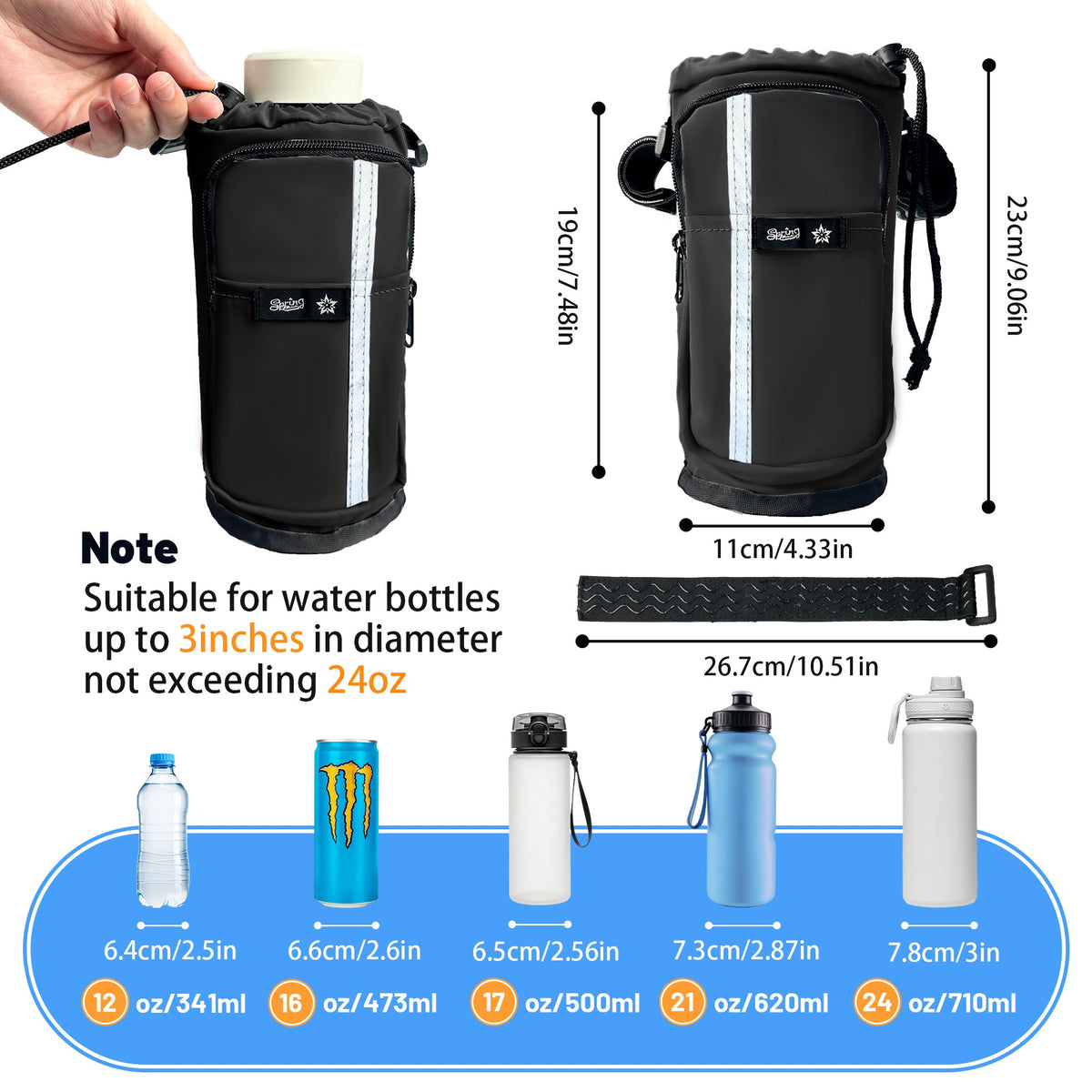 black knee scooter bag