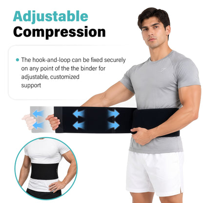 SPRING SEAON Adjustable Chest Compression Wrap with Anti-Slip Strap for Adults