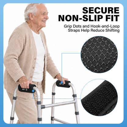 SPRING SEAON Universal Walker Handle Pads - Anti-Slip Handgrip Cover