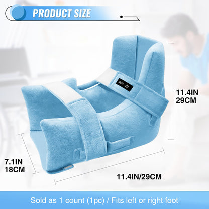 blue-​Heel Protectors with Hot/Cold Pack Pocket - Adjustable Plush Ankle Cushion