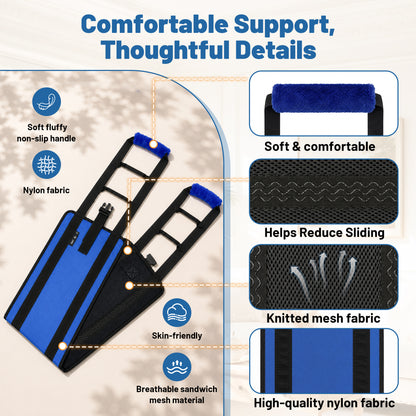 SPRING SEAON Transfer Sling with 6 Handles - Adjustable Support Belt 350 lb, S/M