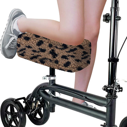 SPRING SEAON Plush Fleece Knee Scooter Cushion Pad Cover for Adults Pattern