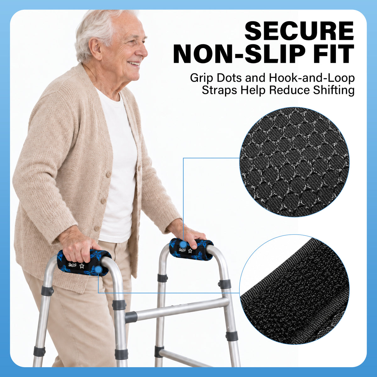 SPRING SEAON Universal Walker Handle Pads - Anti-Slip Handgrip Cover