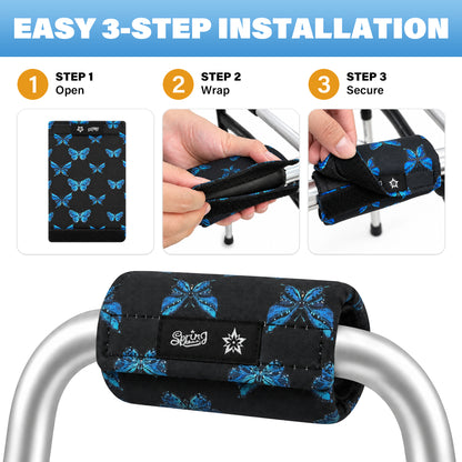 SPRING SEAON Universal Walker Handle Pads - Anti-Slip Handgrip Cover