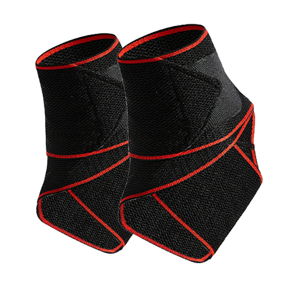 Color-​Ankle Support with Patella Pad & Side Stabilizers (1 Pair) - Compression Support for Sports & Workout S-XL - SpringSeaon