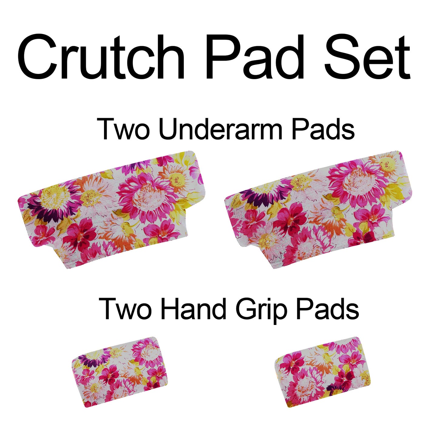 Universal Underarm Crutches Padded Crutch Pads with Hand Grips Padding Handle Covers