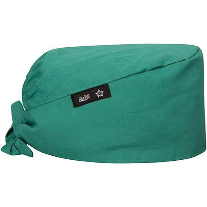 Women's Forest Green Beanies Working Cap Button Sweatband Headband Elastic Hat Adjustable Bouffant Cap Adjustable