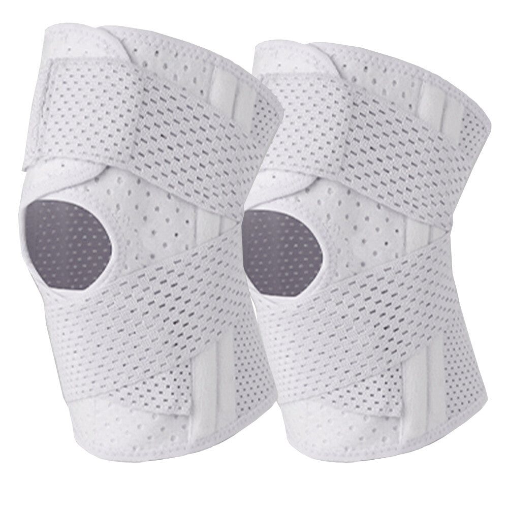 Color-​Knee Support with Side Stabilizers (1 Pair) - Breathable Adjustable Support for Sports S-L - SpringSeaon