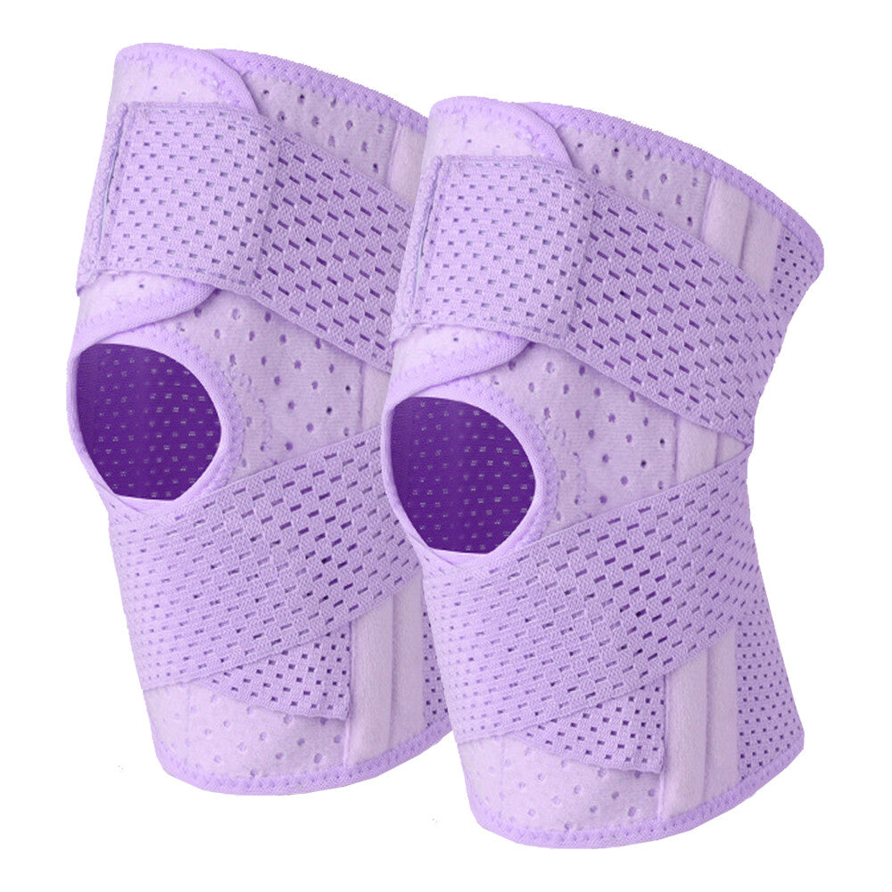 Color-​Knee Support with Side Stabilizers (1 Pair) - Breathable Adjustable Support for Sports S-L - SpringSeaon