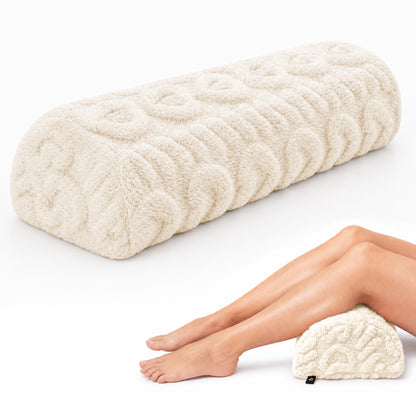 SPRING SEAON Half Moon Knee Pillow - Plush Cover, Memory Foam, 17 Inch