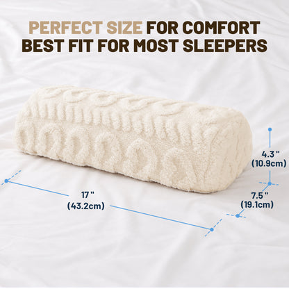 SPRING SEAON Half Moon Knee Pillow - Plush Cover, Memory Foam, 17 Inch