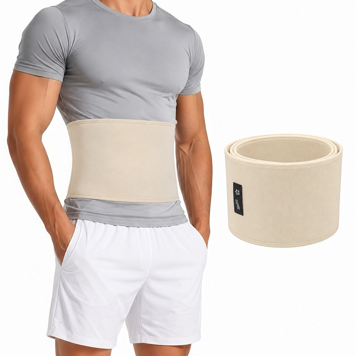 SPRING SEAON Adjustable Chest Compression Wrap with Anti-Slip Strap for Adults