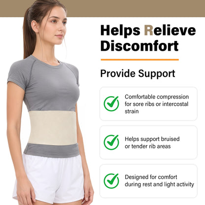 SPRING SEAON Adjustable Chest Compression Wrap with Anti-Slip Strap for Adults