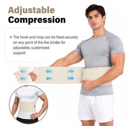 SPRING SEAON Adjustable Chest Compression Wrap with Anti-Slip Strap for Adults