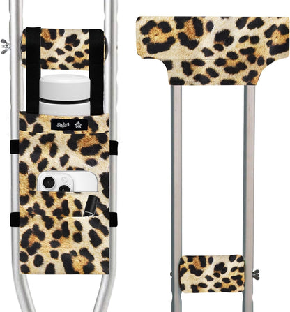 SpringSeaon Underarm Crutch Pads Set with Storage Pouch Water-Resistant - Crutch Cover Accessories