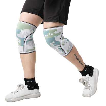 SPRING SEAON 7mm Compression Knee Sleeves - SCR Fabric Sports Gear (1 Pair) S-XXL