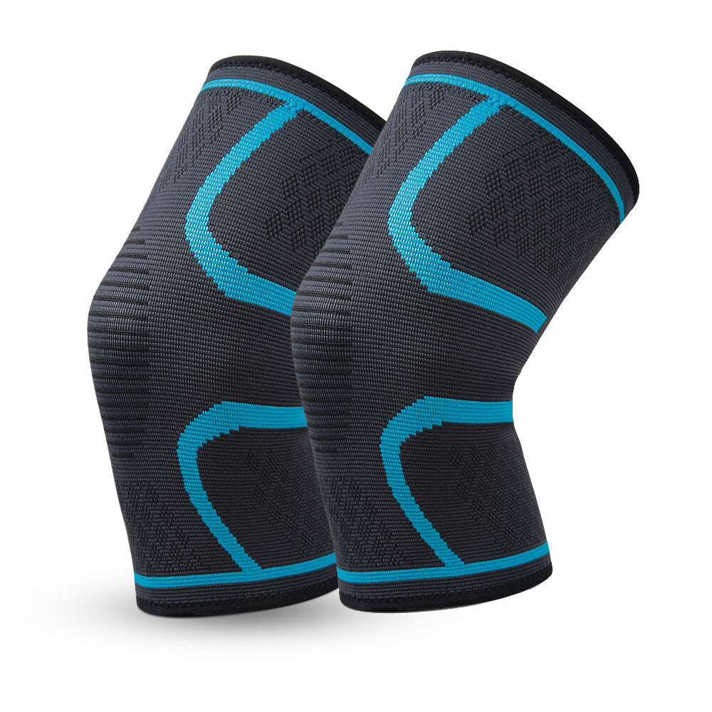 Color-​Knee Compression Sleeve (1 Pair) - Knee Support for Basketball, Running, Gym, Weightlifting S-XXL - SpringSeaon