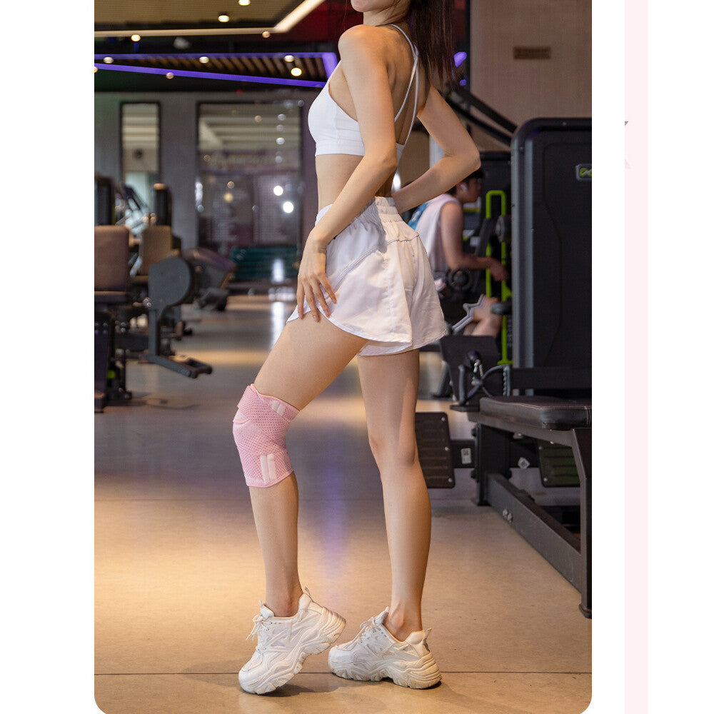 Knee Support with Side Stabilizers (1 Pair) - Breathable Adjustable Support for Sports S-L