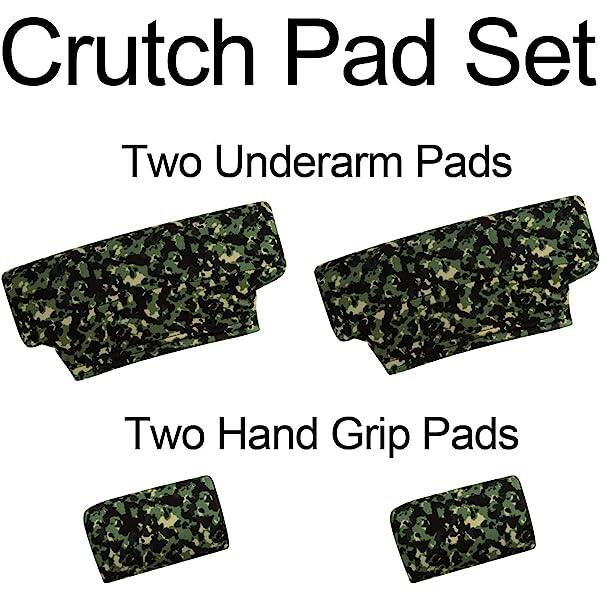 Universal Underarm Crutches Padded Crutch Pads with Hand Grips Padding Handle Covers