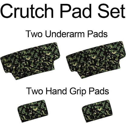 Universal Underarm Crutches Padded Crutch Pads with Hand Grips Padding Handle Covers
