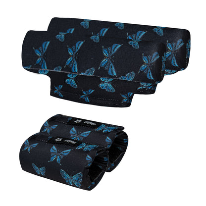 Universal Underarm Crutches Padded Crutch Pads with Hand Grips Padding Handle Covers butterfly