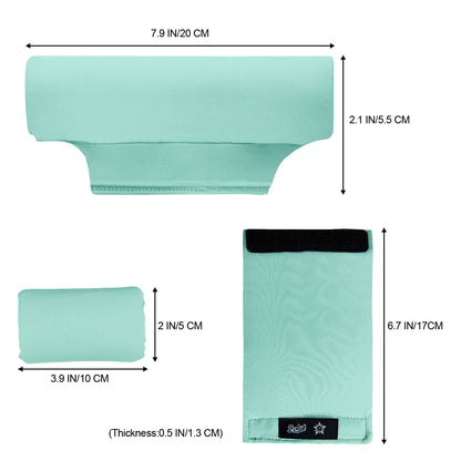 SpringSeaon Black Universal Underarm Crutch Pads & Hand Grips (Set of 4) - Breathable & Anti-Slip