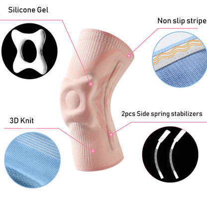 Knee Support with Patella Pad & Side Stabilizers (1 Pair) - Compression Support for Sports & Workout, S-XL