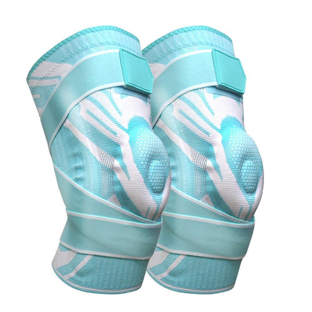 Color-​Knee Support with Patella Pad & Side Stabilizers (1 Pair) - Compression Sleeve for Sports & Workout M-XXL - SpringSeaon