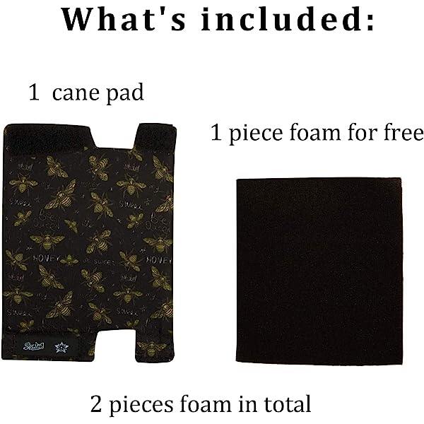 Cane Hand Grip Cover - Soft Non-Slip T-Handle Cushion (Blue Leafs)