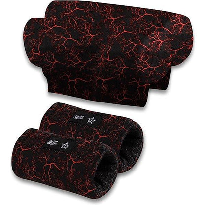 Underarm Crutch's Pad and Hand Grip Covers Universal Forearm Handle Padded Cushion Sets Accessories for Crutches (black stripe)