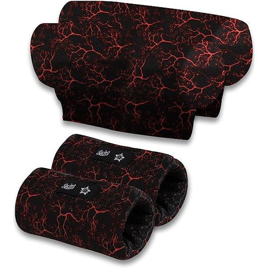 Underarm Crutch's Pad and Hand Grip Covers Universal Forearm Handle Padded Cushion Sets Accessories for Crutches (black stripe)