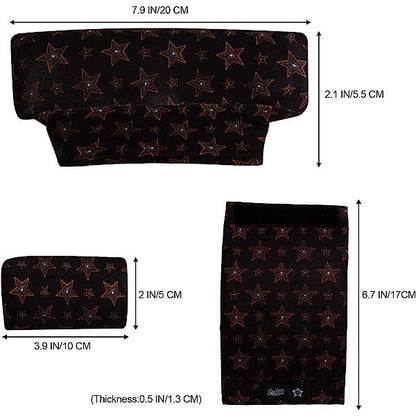 SpringSeaon Black Universal Underarm Crutch Pads & Hand Grips (Set of 4) - Breathable & Anti-Slip