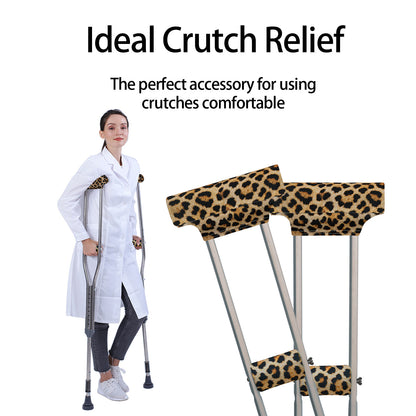 Universal Underarm Crutches Padded Crutch Pads with Hand Grips Padding Handle Covers