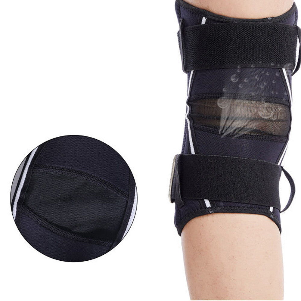 Hinged Knee Support with Dual Metal Side Stabilizers - Support for Running M-XL