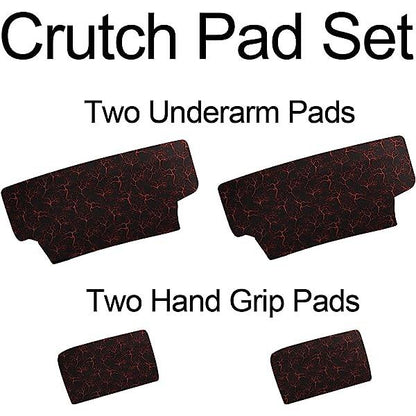 Universal Underarm Crutches Padded Crutch Pads with Hand Grips Padding Handle Covers