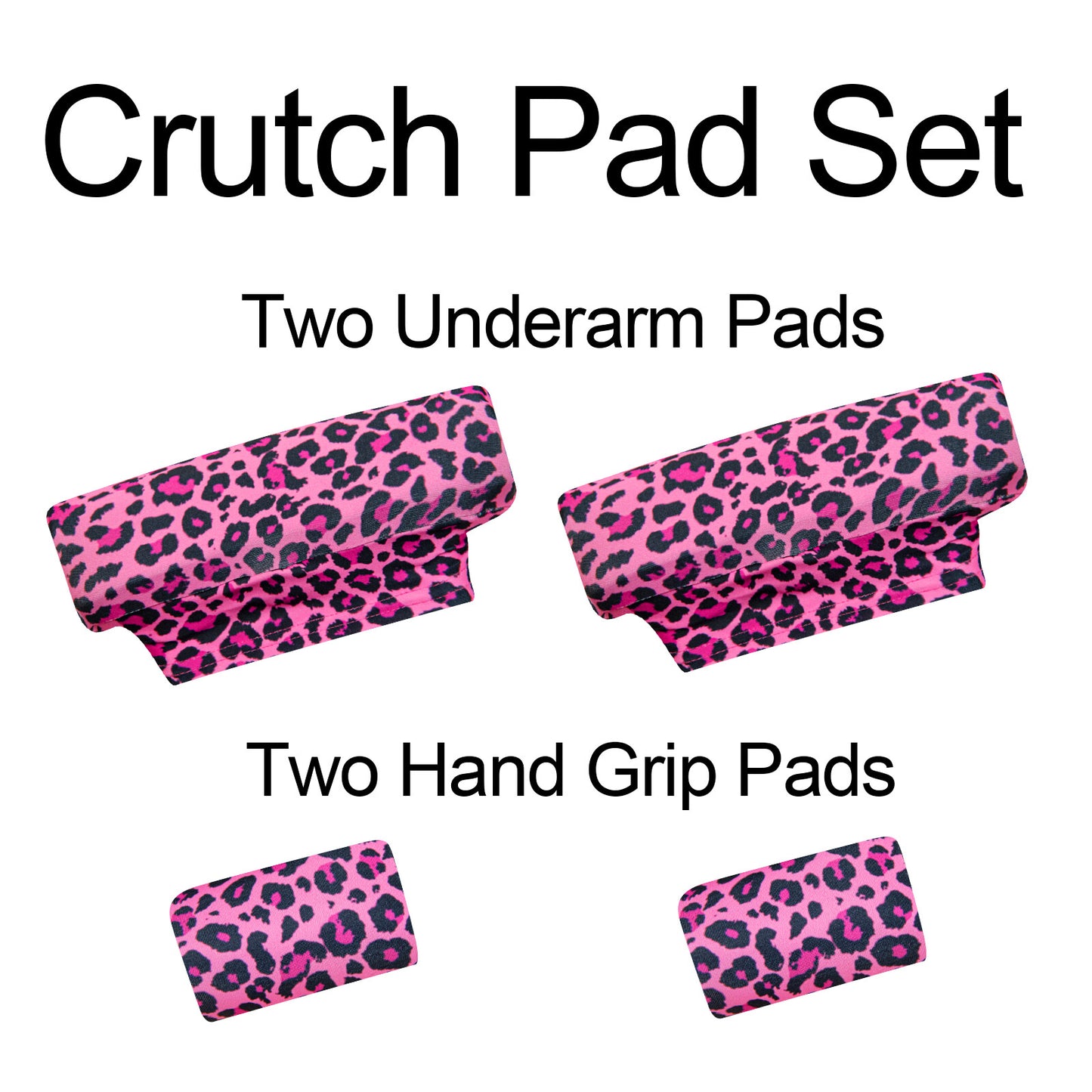 Universal Underarm Crutches Padded Crutch Pads with Hand Grips Padding Handle Covers