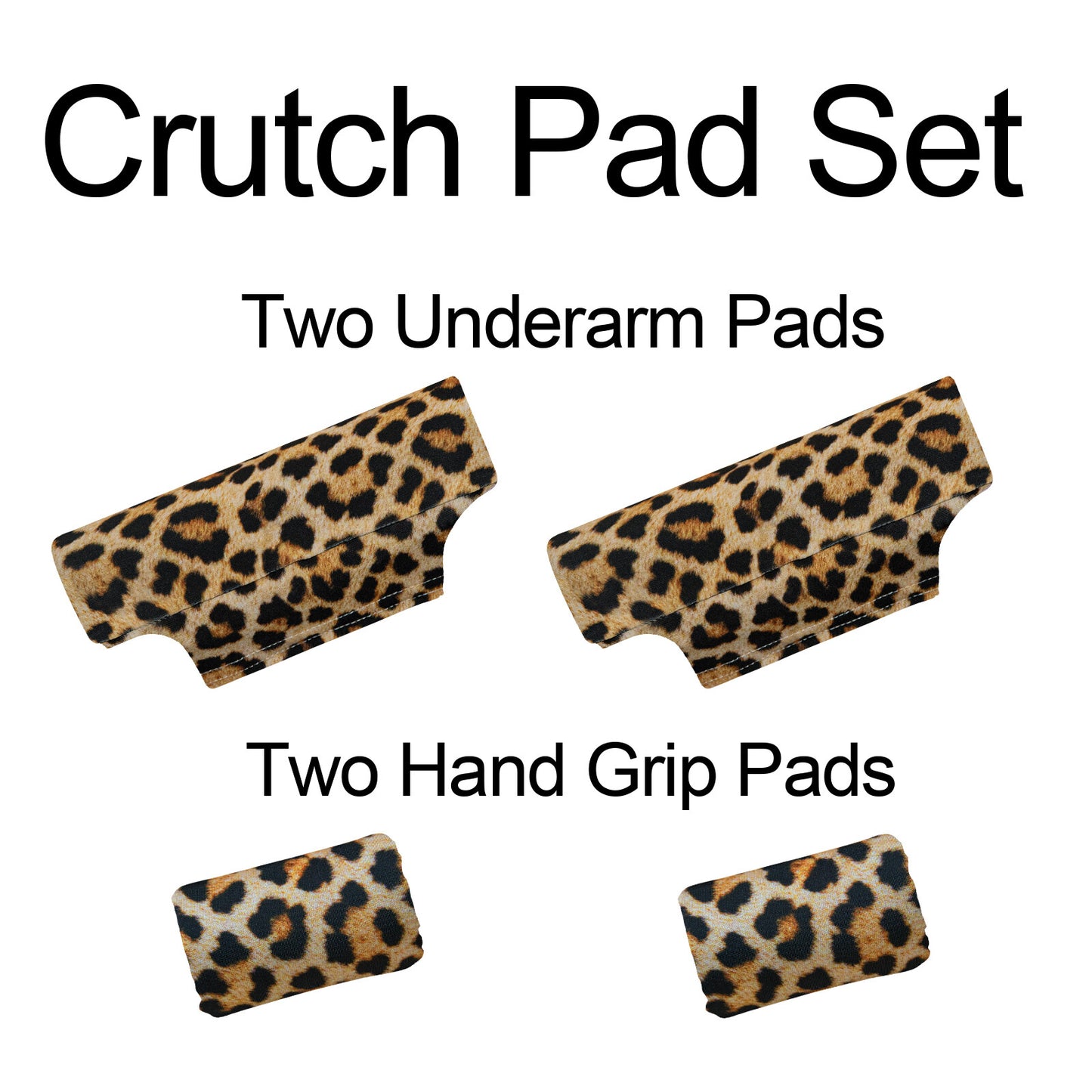 Universal Underarm Crutches Padded Crutch Pads with Hand Grips Padding Handle Covers
