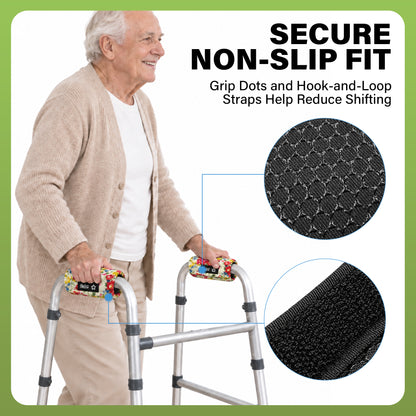 SPRING SEAON Universal Walker Handle Pads - Anti-Slip Handgrip Cover