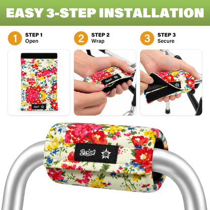 SPRING SEAON Universal Walker Handle Pads - Anti-Slip Handgrip Cover