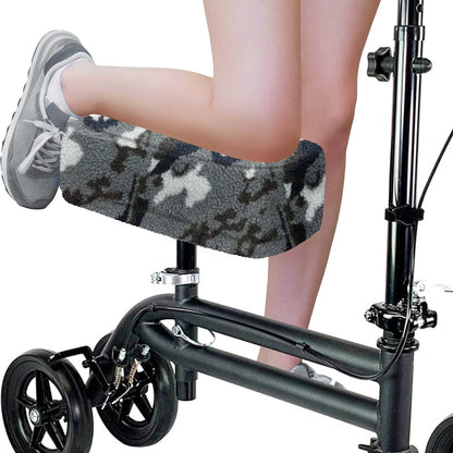SPRING SEAON Plush Fleece Knee Scooter Cushion Pad Cover for Adults Pattern