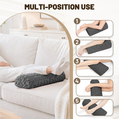 SPRING SEAON Half Moon Knee Pillow - Plush Cover, Memory Foam, 17 Inch