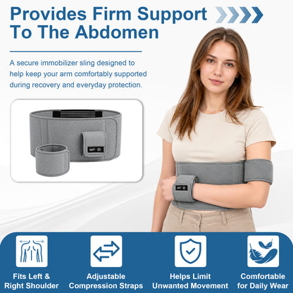 SPRING SEAON Shoulder Immobilizer Arm Sling, Left or Right Arm Brace