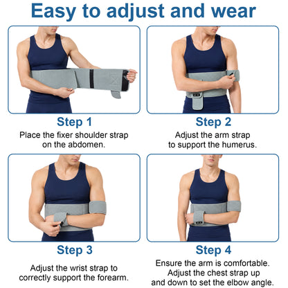 SPRING SEAON Shoulder Immobilizer Arm Sling, Left or Right Arm Brace
