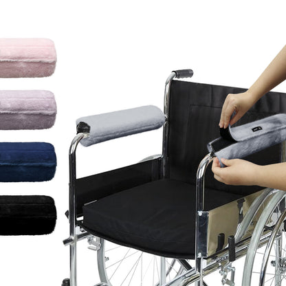 Color-​SPRING SEAON Fluffy Armrest Covers - Universal Memory Foam Cushion for Office Chairs 7 Colors - SpringSeaon